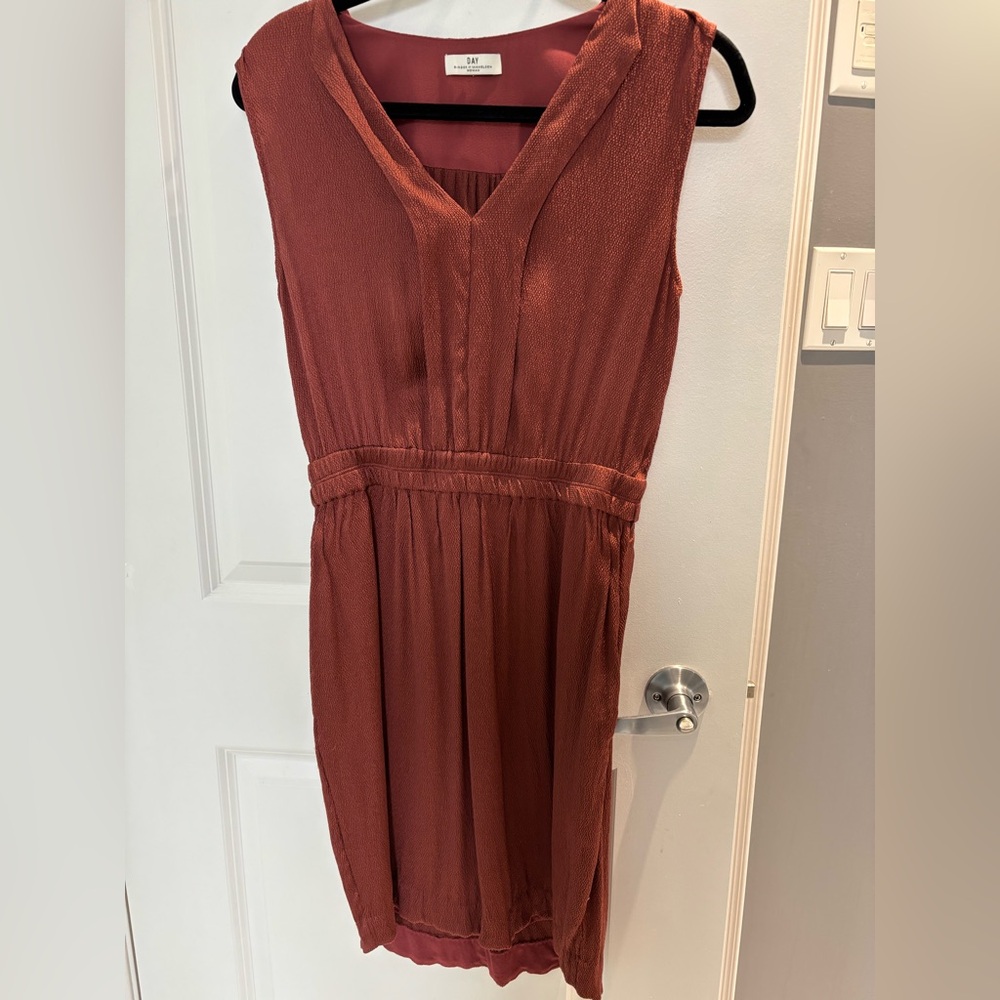 Stunning rust silk tunic dress.